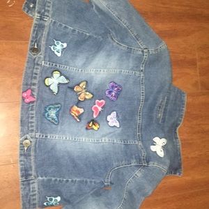 Rare butterfly jean jacket